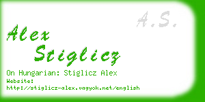 alex stiglicz business card